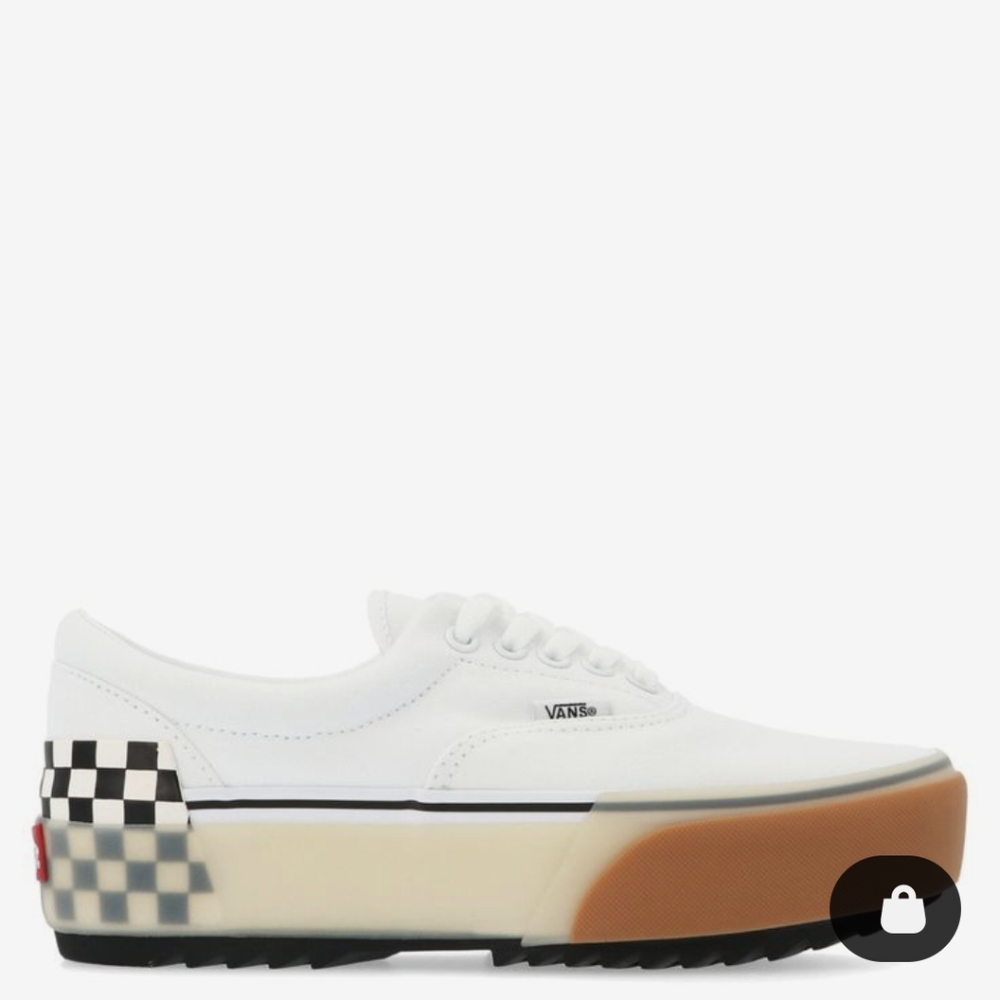‼️ISO‼️ VANS ERA STACKED WHITE